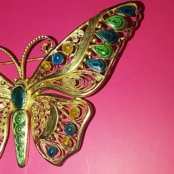 vintage Sterling Germany butterfly brooch - Picture 5 of 5